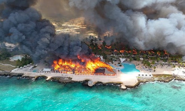 Fogo atinge resort de luxo no Caribe; turistas correm em pânico e 1.700 são evacuados