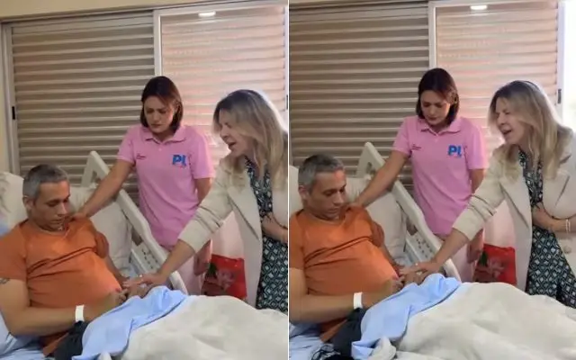 Michelle Bolsonaro vai ao hospital orar por Gustavo Gayer