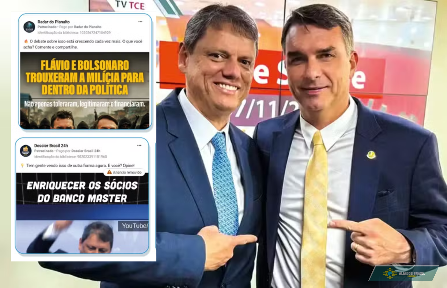 Quem está por trás? Páginas fantasmas injetam R$ 1,1 milhão em ataques contra Flávio Bolsonaro e Tarcísio
