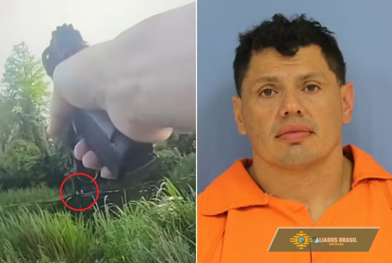 VÍDEO: Homem foge da polícia acaba sendo 'capturado' por jacaré em pântano