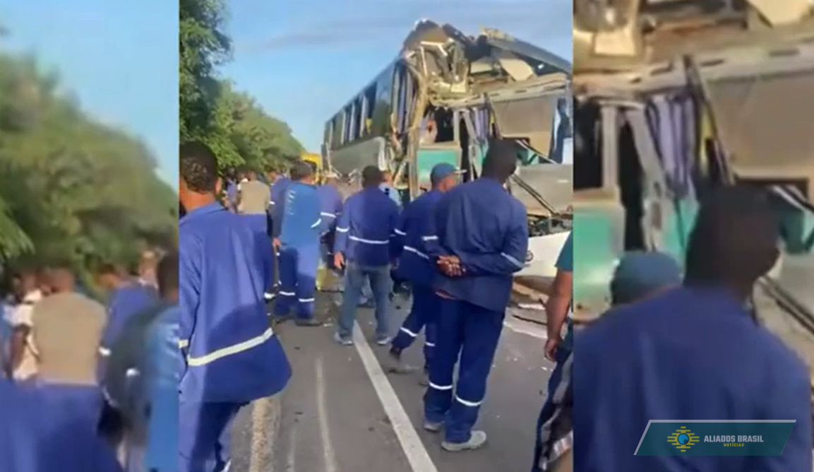 17 trabalhadores da BYD ficam feridos em colisão entre ônibus e caminhão na Bahia