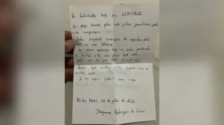 Ex-mulher do goleiro Bruno deixou carta revelando ameaças; veja o que ela escreveu