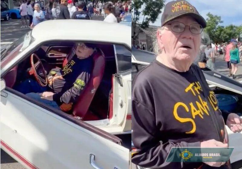 Filho surpreende o pai e devolve Mustang que ele vendeu para sustentar os seis filhos; vídeo