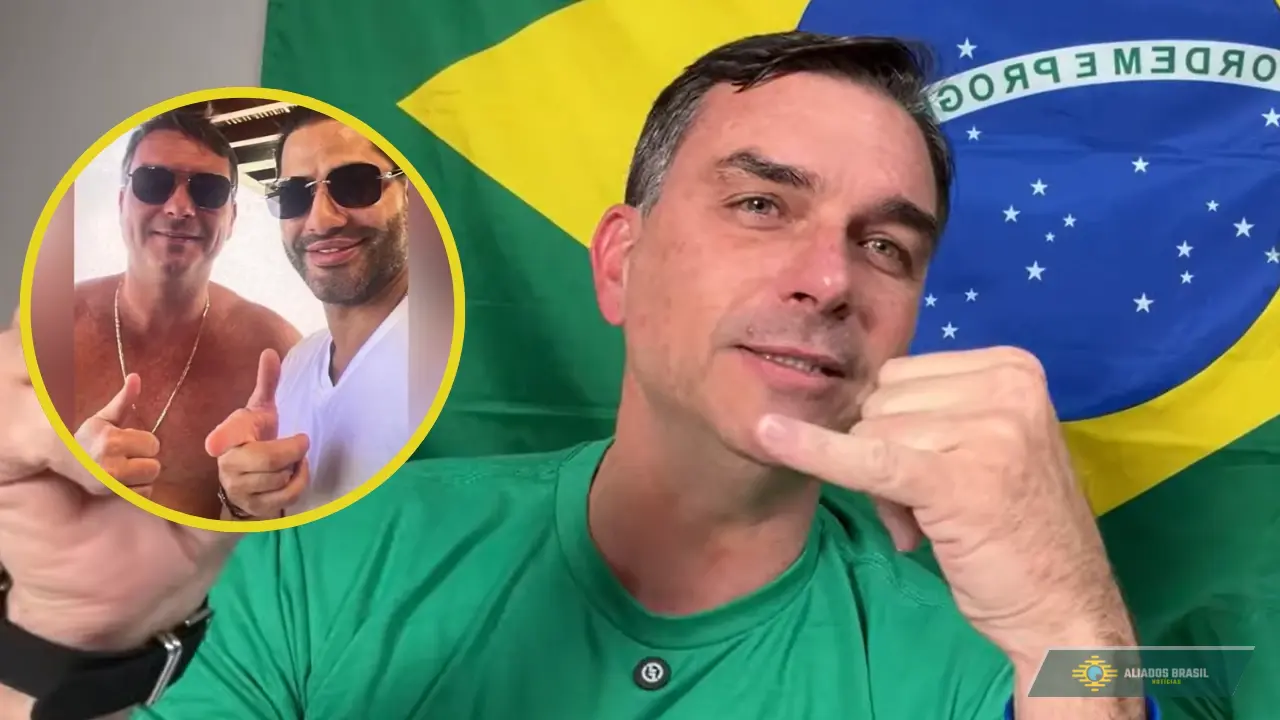 Flávio diz que foto com Sicário foi feita com IA: ‘Mindinho de 20 cm’