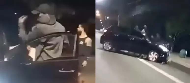 Motorista atropela motociclista e passa por cima da vítima novamente em SP  