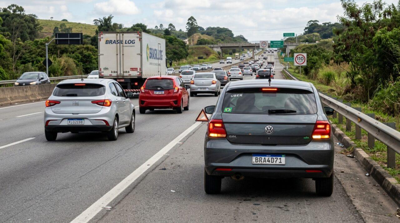 O que significa quando o motorista da frente liga o pisca-alerta de repente na rodovia?