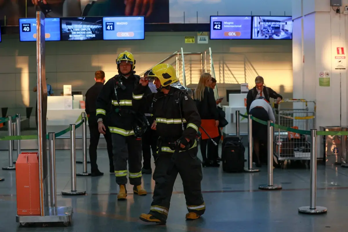 Sete pessoas são socorridas após vazamento de gás no Aeroporto de Brasília. Veja vídeo