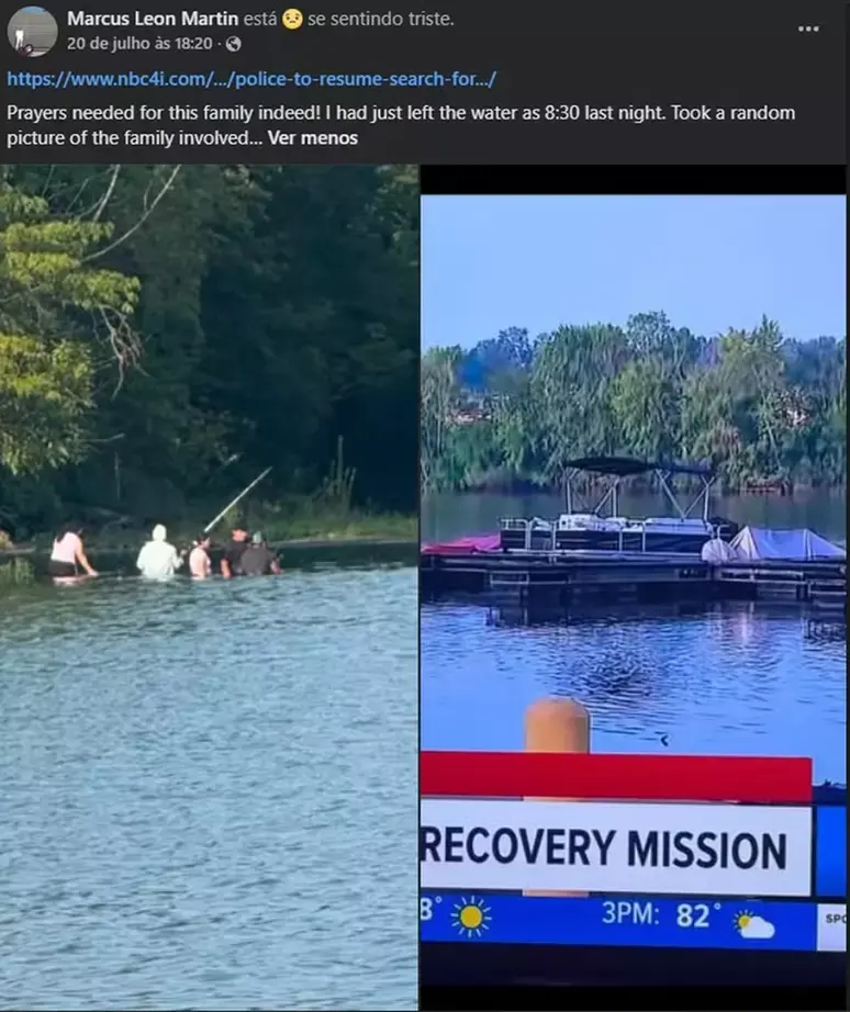 Registro feito por um pastor local capturou o grupo pescando antes que uma tentativa de resgate em cadeia terminasse com cinco pessoas mortas nos Estados Unidos.