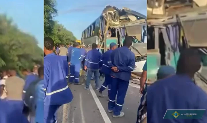 17 trabalhadores da BYD ficam feridos em colisão entre ônibus e caminhão na Bahia