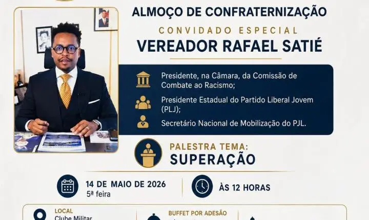 ADESG convida vereador Rafael Satiê (PL RJ) para palestrar no Clube Militar - sede Lagoa RJ