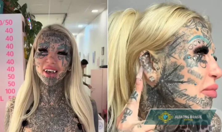Australiana supertatuada viaja ao exterior, incluindo o Brasil, para modificações corporais proibidas no seu país