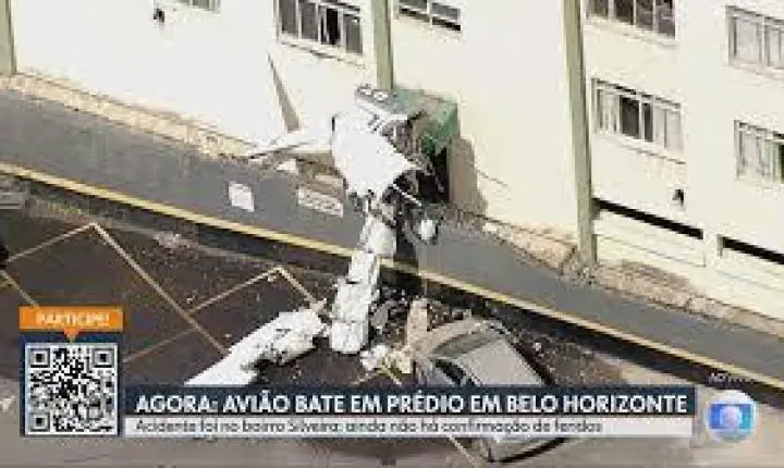 Avião cai e bate em prédio em Belo Horizonte; Globocop captou momento do acidente. Veja o vídeo