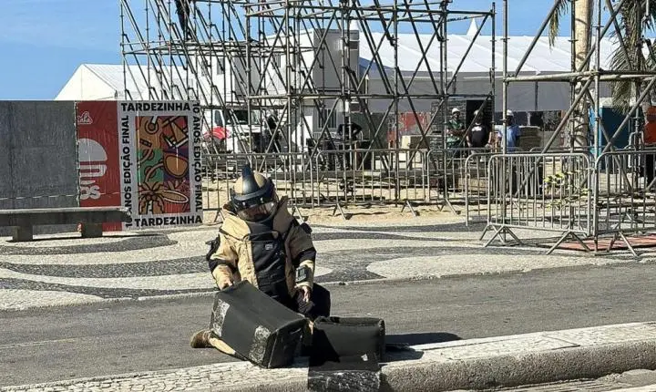 Explosivo é encontrado na Praia de Copacabana; veja o vídeo