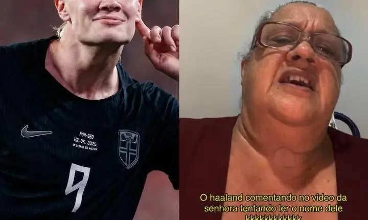 Haaland comenta e ri de brasileira tentando ler o nome dele em vídeo; veja