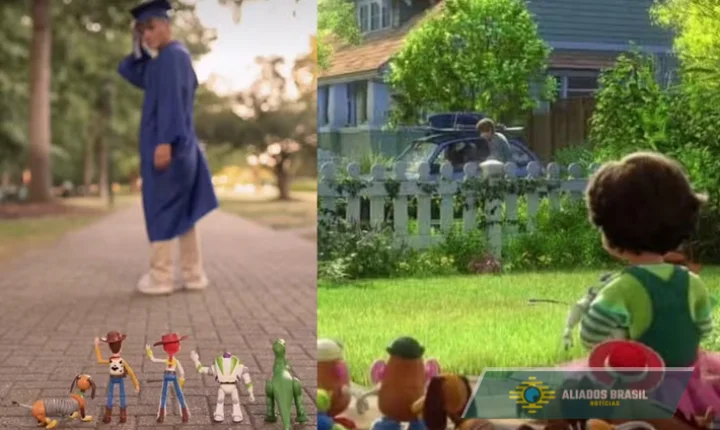 VÍDEO: Mãe recria cena emocionante de 'Toy Story 3' para comemorar a formatura do filho no ensino médio