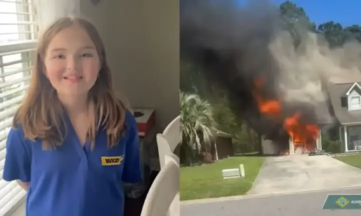 Menina de 12 anos enfrenta casa em chamas e salva os irmãos
