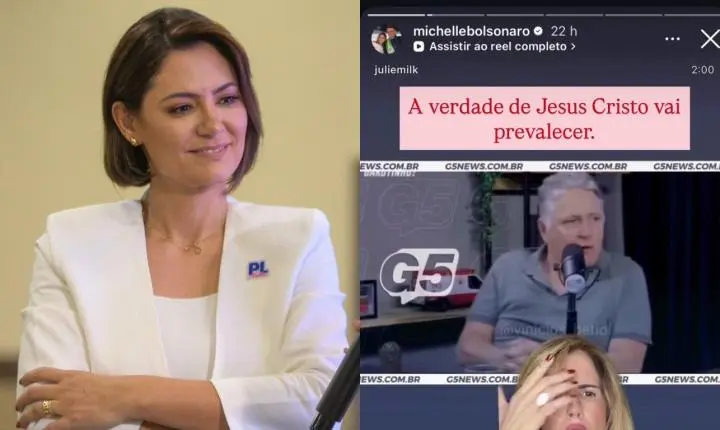 Michelle reposta vídeo de Garotinho sobre festa de Vorcaro e diz que a verdade vai prevalecer