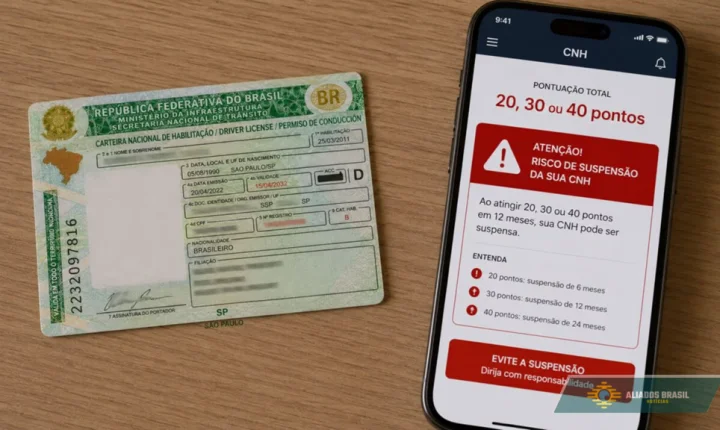 Motoristas que possuem a CNH com 20 pontos podem perder a carteira em até 12 meses com essa regra