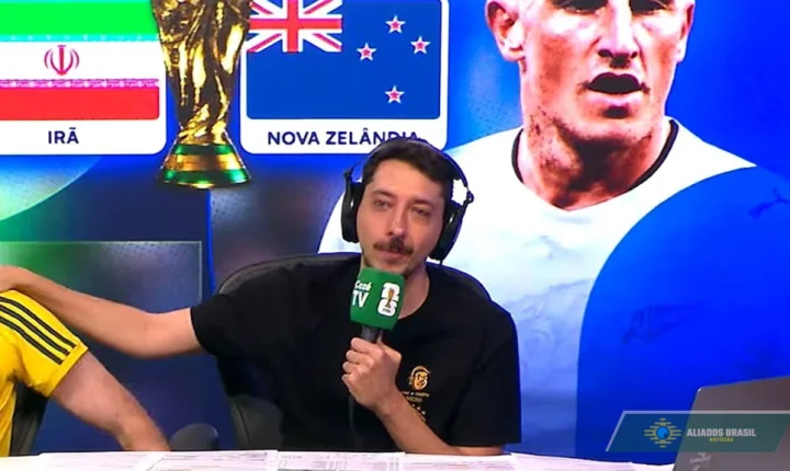 Narrador da CazéTV chora ao vivo após jogo da Copa