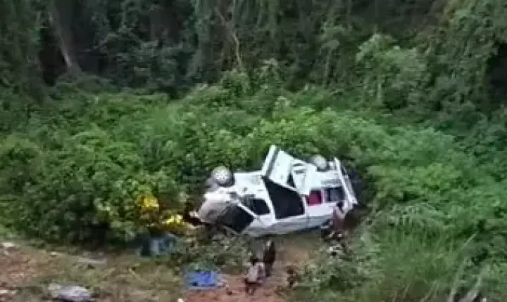 Onze ficam feridos após van que transportava pacientes cair de ribanceira em Angra dos Reis