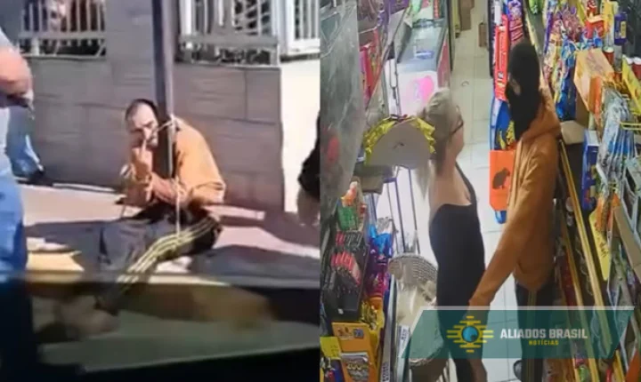 VÍDEO: Assaltante ataca mulher em SC e acaba amarrado em placa de sinalização: “Me ferrei”