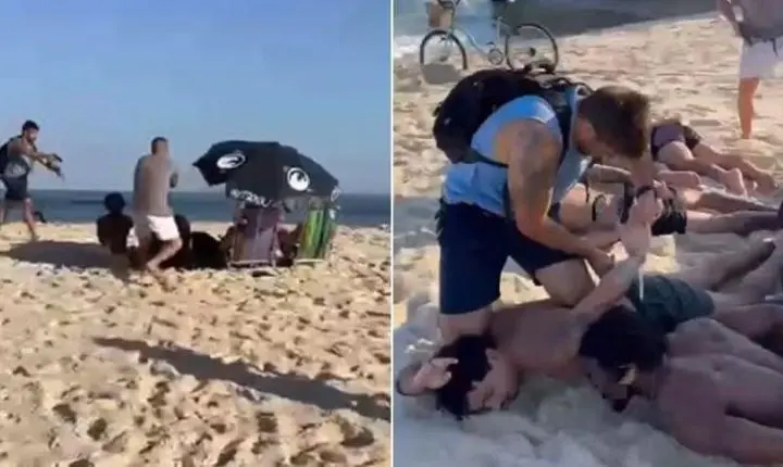 Vídeo: olheiro do CV é preso por policiais à paisana na Praia da Macumba